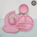 Platos de Silicona Antideslizantes para Alimentación Bebés - ROSADO - Herramientas