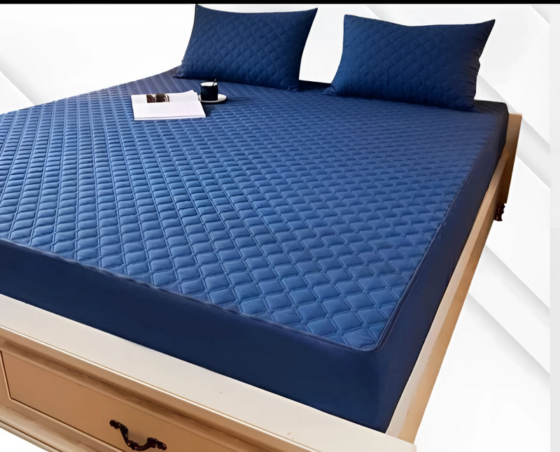 Protector colchon mas fundas - KING / AZULOSCURO - Hogar