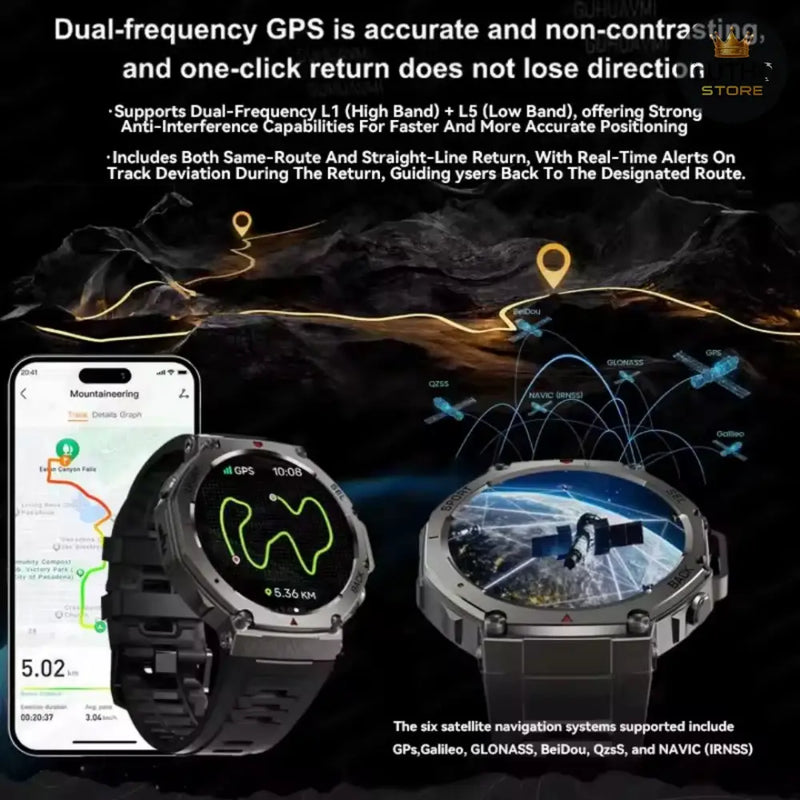 Reloj Inteligente Dm58 Gps Brújula 5atm Deportes