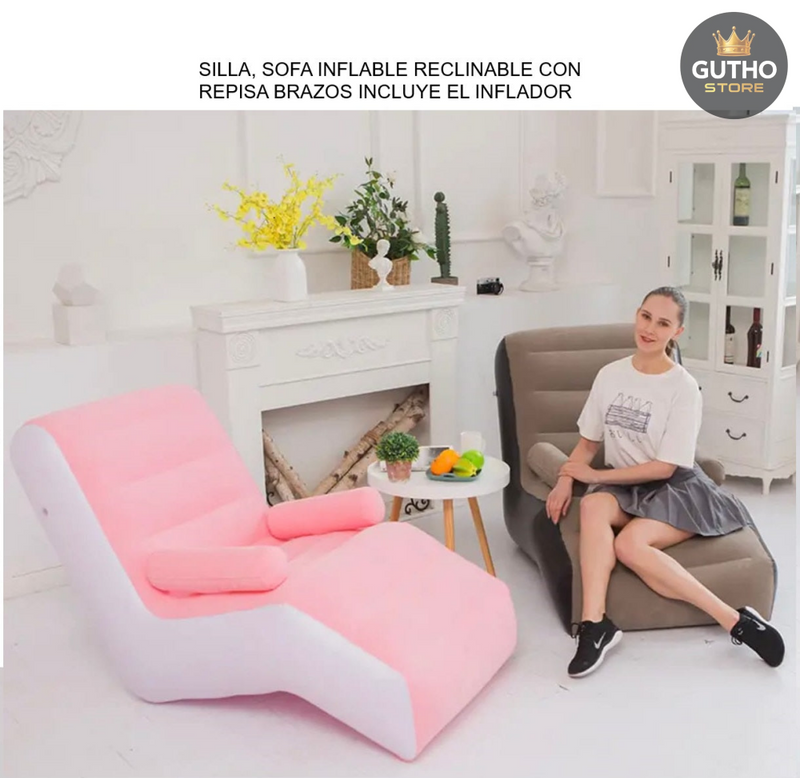 Sofa Inflable Reposapies Hogar