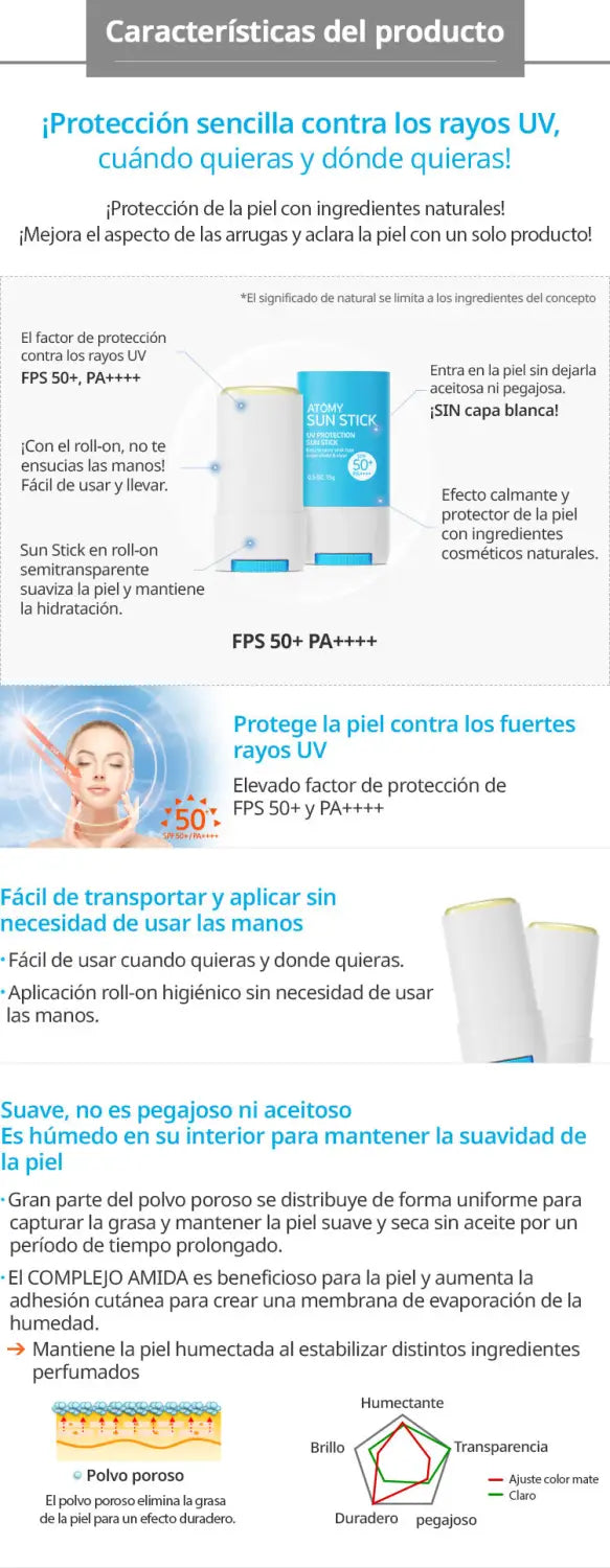 Sun Stick ATOMY protector solar en barrra