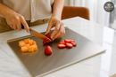 Tabla en acero para picar 30x40 cm con borde - Cocina