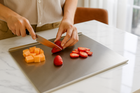 Tabla en acero para picar 30x40 cm con borde - Cocina