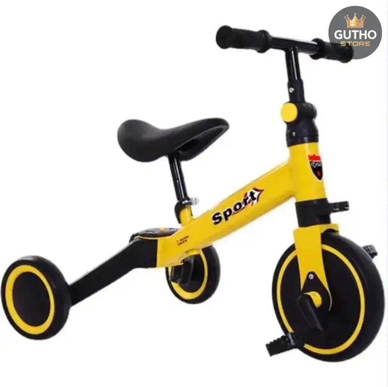 TRICICLO para bebés 3 en 1 Amarillo Jugueteria