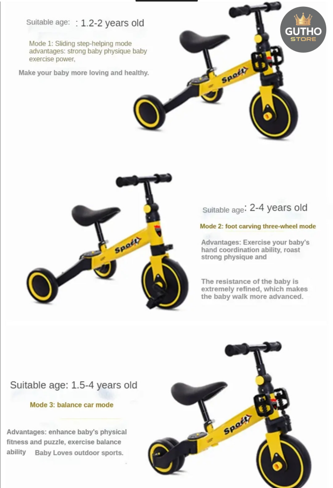 TRICICLO para bebés 3 en 1 Jugueteria